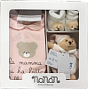 Подарочный набор Nanan "La mamma mi ha fatto bellissimo" 3 ед. розовый