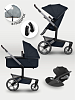 Коляска 3 в 1 JOOLZ DAY5 Navy Blue c автокреслом Cybex Cloud T i-Size Sepia Black