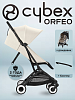 Прогулочная коляска Cybex Orfeo с дождевиком и бампером, BLK Canvas White