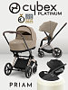 Cybex Priam IV 3 в 1 Rosegold цвет Cozy Beige с автокреслом Cloud T i-Size Sepia Black