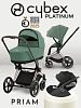 Cybex Priam IV 3 в 1 Rosegold цвет Leaf Green с автокреслом Cloud T i-Size Sepia Black